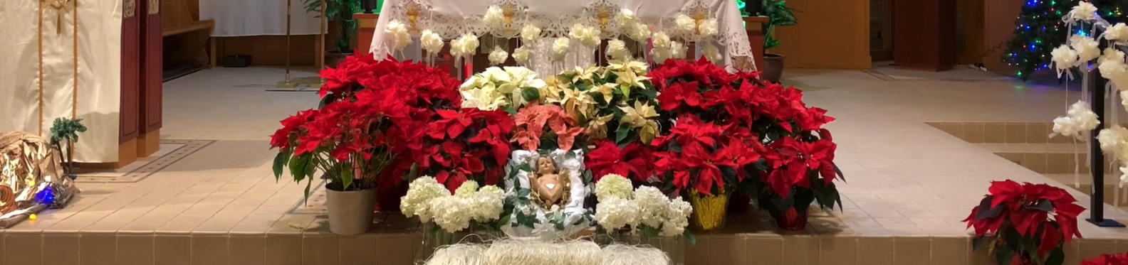 Baby Jesus front of Altar