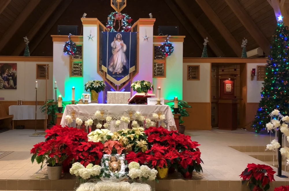 Altar on Christmas Day 2021