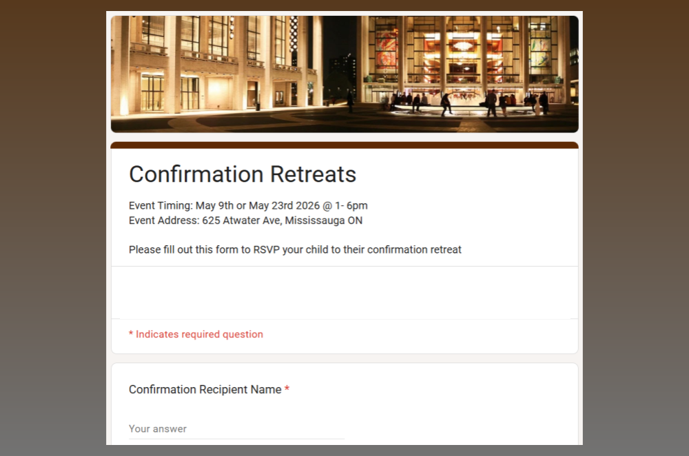 SD Confirmation Retreat Form